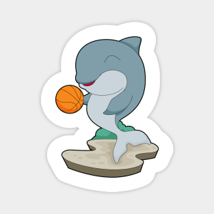 Dolphin Basketball player Basketball Magnet