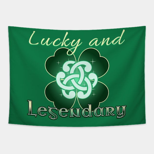 Lucky and Legendary Clover Tapestry by mythikcreationz