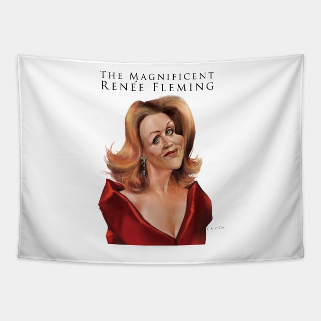 Opera Star Renee Fleming-NoBackground Tapestry by TrevorIrvin