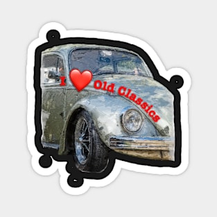 I Love Old Classic Cars Magnet