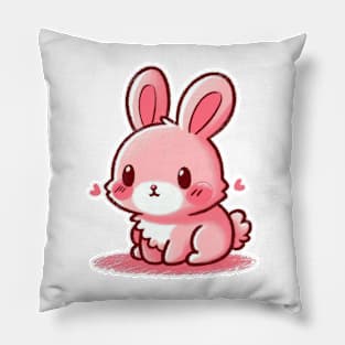 Pink Rabbit Pillow