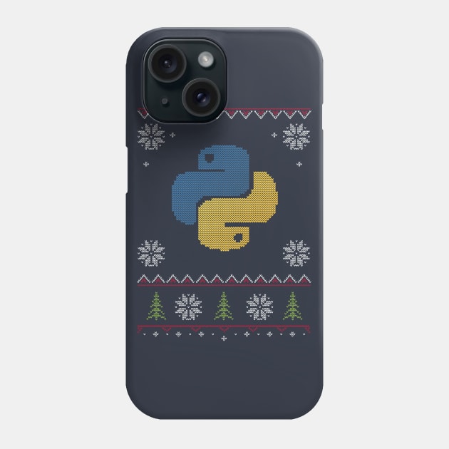 Python Ugly Sweater Phone Case by vladocar