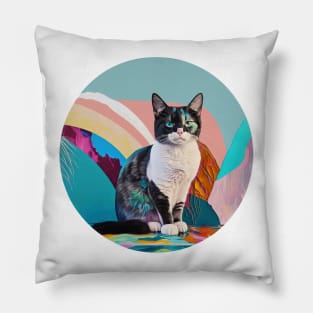 Playful Warrior Cat Designs for Feline Lovers Pillow