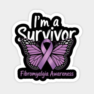 Fibromyalgia Warrior I'm A Survivor Fibromyalgia Awareness Magnet