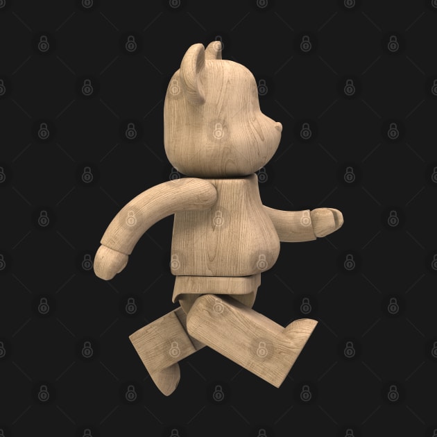 Wood Bearbrick by visualeffect