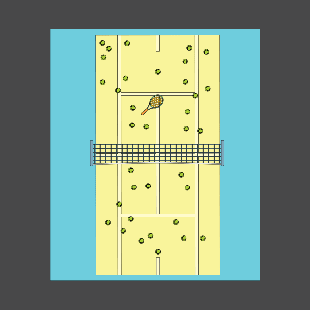 Tennis court for enthusiastic tennis players by flofin