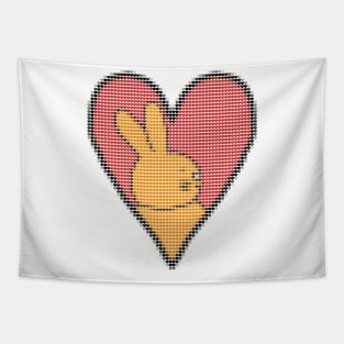 My Bunny Valentines Day Heart Filled with Hearts Tapestry