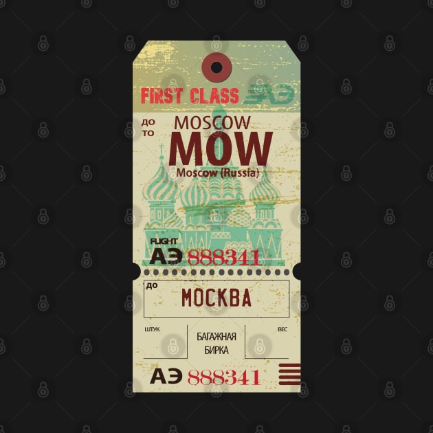 Mocow Russia luggage tag by Travellers