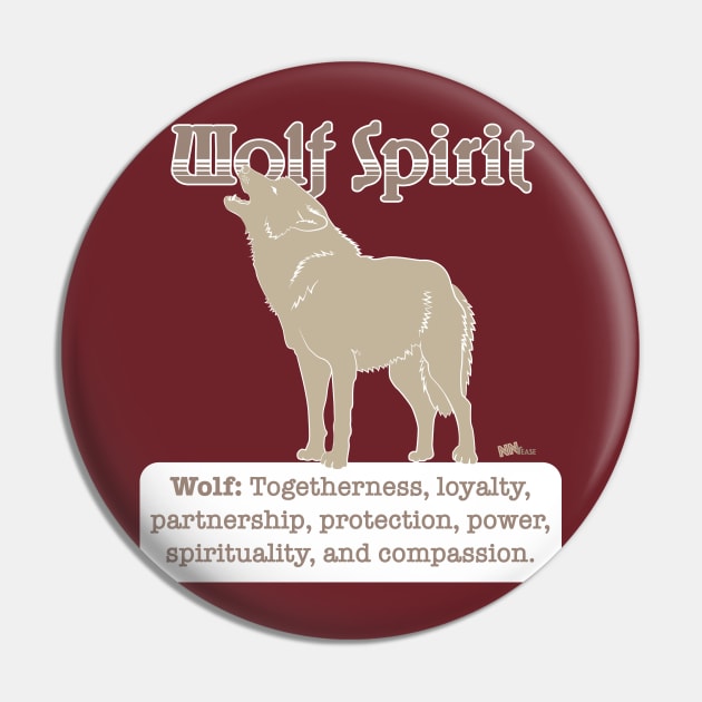 Spirit Animal-Wolf Pin by NN Tease