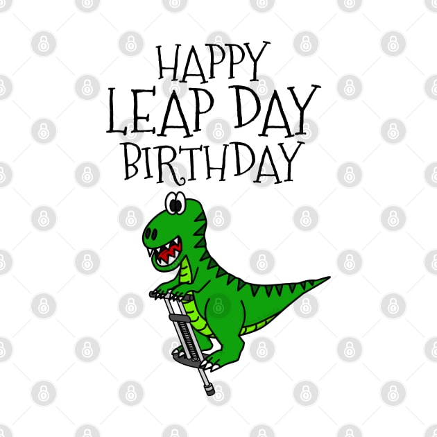 Leap Day Birthday T-Rex Dinosaur 29 Feb 2024 by doodlerob