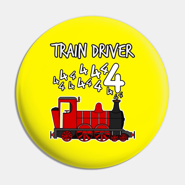 Train Driver 4 Year Old Kids Steam Engine Pin by doodlerob