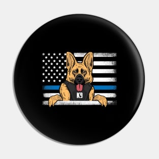 Police Service Dog K9 German Shepherd Dog Police Officer Pin