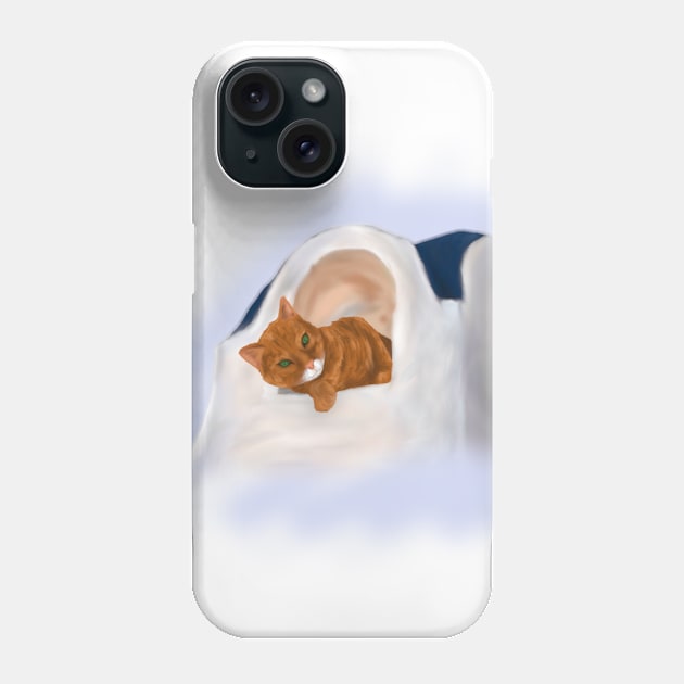 Santorini Cat - a souvenir you can get from your couch Phone Case by RedHeadAmazona