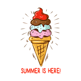 Ice Summer is here Ice Cream Parlor Summertime T-Shirt