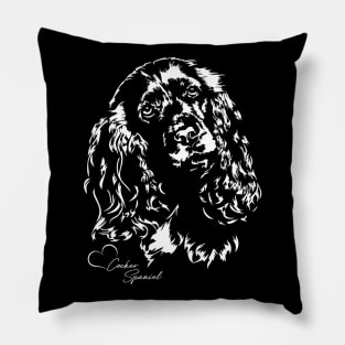 Funny Proud English Cocker Spaniel dog portrait Pillow