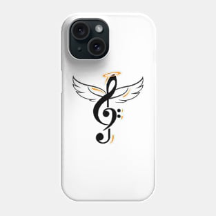 Music in the Sky - treble clef with wings Phone Case