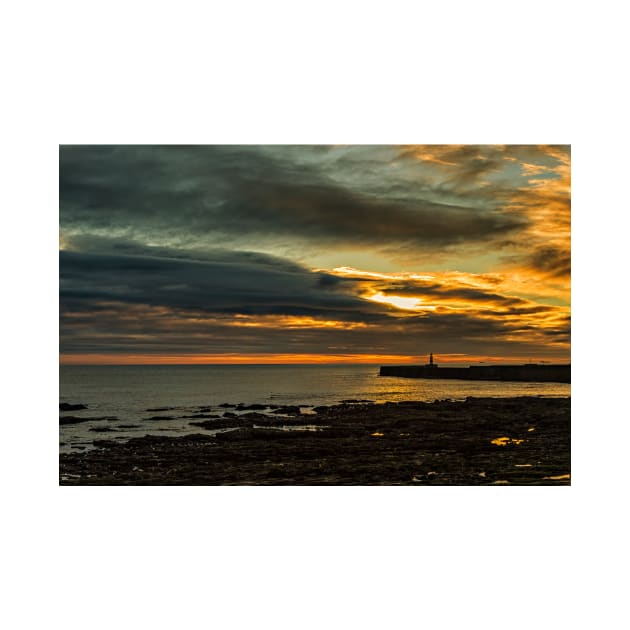 Sunrise At Seaham Pier by Reg-K-Atkinson