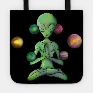 Spiritual Zen meditation Alien Tote