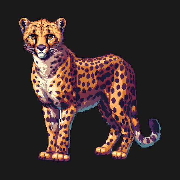 Pixelated Cheetah Artistry by Animal Sphere