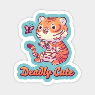 Deadly Cute Tiger // Kawaii, Big Cat, Animals Magnet