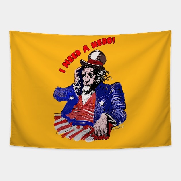 Uncle Sam I Need a Hero Tapestry by vivachas