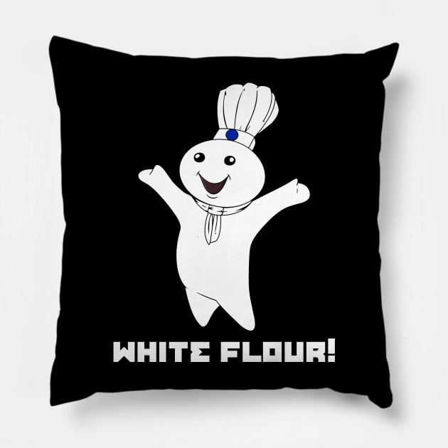 pillsbury doughboy white flour 1 Pillow by tinastore