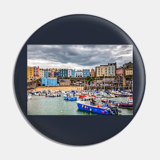 Tenby Harbour And Town Houses Pin