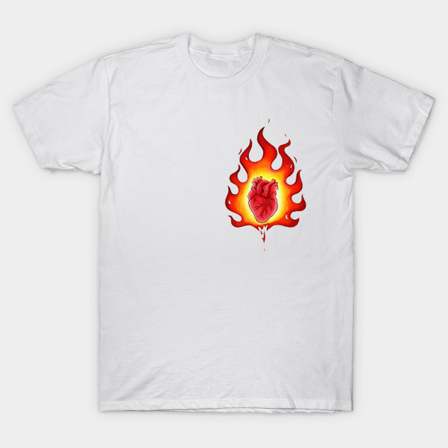 Heart On Fire Heart On Fire Maglietta Teepublic It