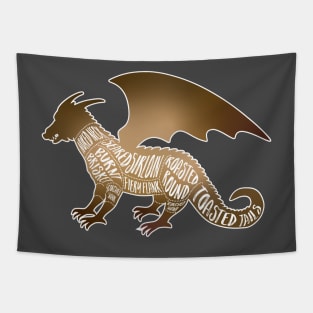 Bronze Dragon - Fantasy Butcher Cuts of Meat Tapestry