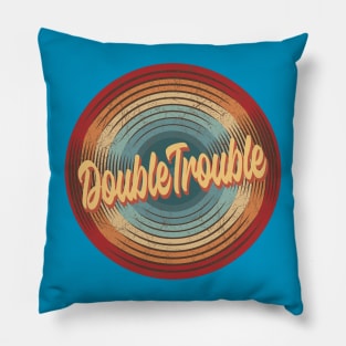 Double Trouble Vintage Circle Pillow