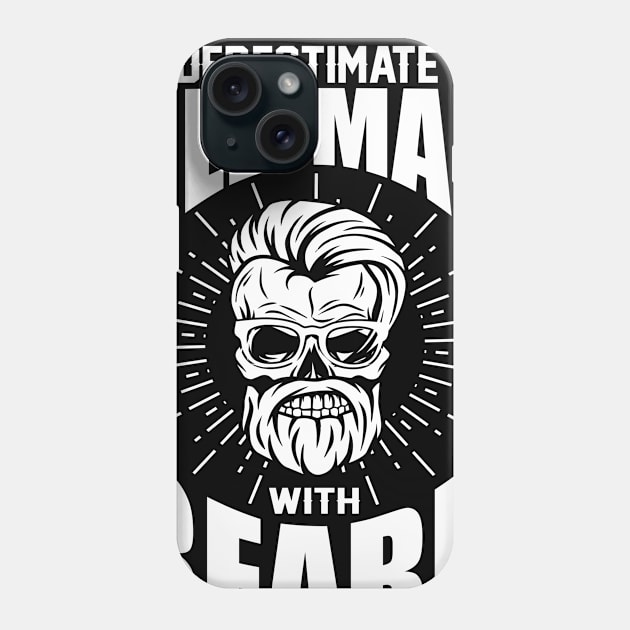 Never underestimate an oldman with beard Phone Case by variantees