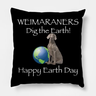 Weimaraner Earth Day Awareness T-Shirt Pillow