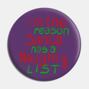 Santa's naughty list Pin