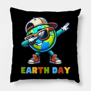 Earth Day 2024 Funny Earth Day Kids Toddler Girls Boys Dab Pillow