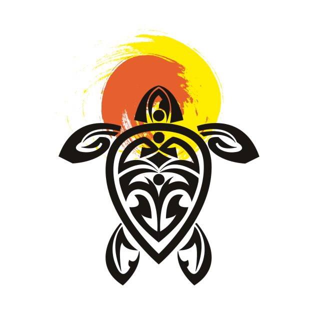 Tribal Turtle Island Sun by srwdesign