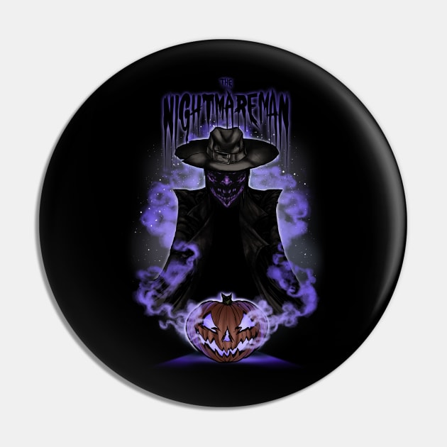 The Nightmareman Pin by VonJekyllArt