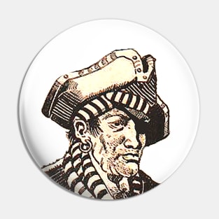 Pirate in profile Pin