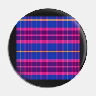 Vaporwave Aesthetic Ossian 2 Hand Drawn Textured Plaid Pattern Pin