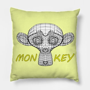 SIMPLE MONKEY MESH FACE Pillow