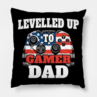 Levelled up to Gamer Dad: American Flag Controller Pillow