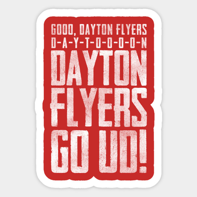 goooooo dayton flyers dayton flyers sticker teepublic ud flyers