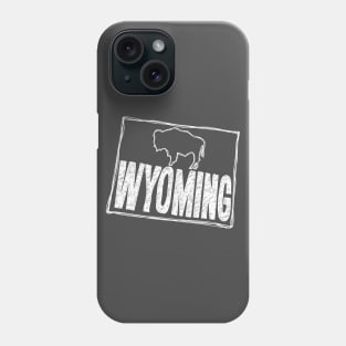 Wyoming (White Graphic) Phone Case