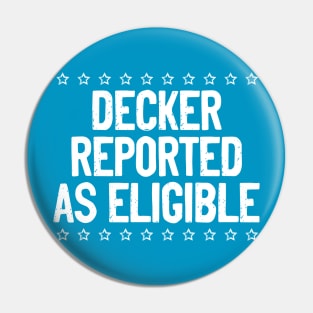 Decker Reported as Eligible Football Quote Pin