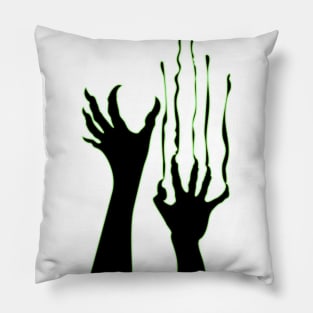Zombie hands Silhouette. Halloween Party decoration Pillow