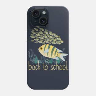 Back to school sad fish pun Phone Case