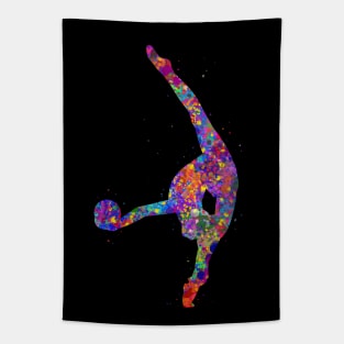 Rhythmic gymnastics ball watercolor art Tapestry