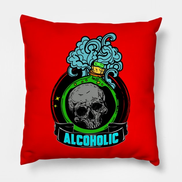 ALCOHOLIC POTION Pillow by theanomalius_merch