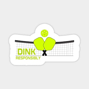 Dink Responsibly Pickleball Crossed Paddles T-Shirt Magnet