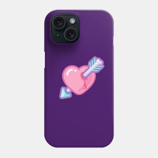 Arrow through the heart Phone Case