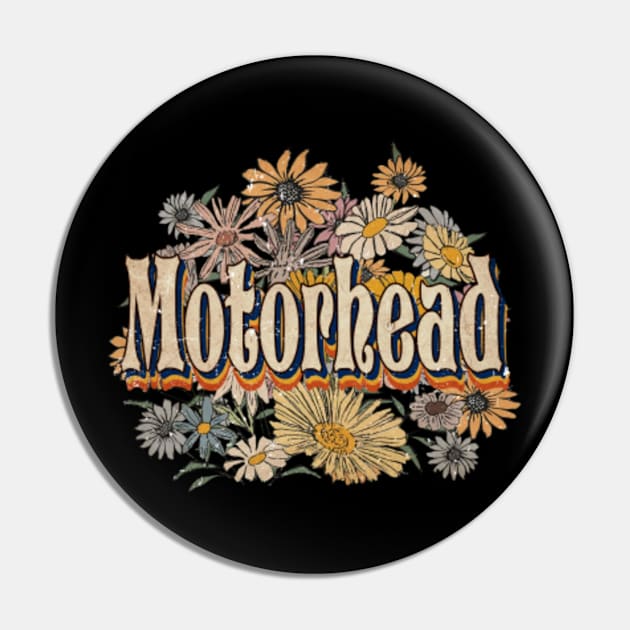 Personalized Flowers Motorhead Proud Name Vintage Beautiful Pin by Gianna Bautista Art
